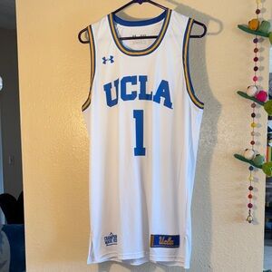 EUC Under Armour UCLA Bruins #1 white replica basketball jersey size medium. Ex